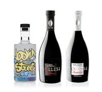 Distillerie Collesi - Kit Degustazione Mezzo Litro - Vodka Streat Art, Birra Nera, Birra Blanche - Confezione da 3 Bottiglie - Bottiglie da 500 ml