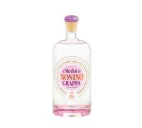 Distillerie Nonino, Grappa Nonino Monovitigno Merlot, rotonda - 500 ml | Grappa Nonino Monovitigno Merlot, 41% vol, con delicati sentori di petali di rosa e noccioli di ciliegia