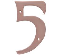Distinctions 90595 - Numero civico Hillman 5 in rame spazzolato, 12,7 cm
