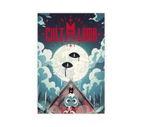 Distinctive Art Poster su tela, motivo: "Cult Of The Lamb Room", decorazione per camera da letto, ufficio, camera da letto, regalo, 20 x 30 cm