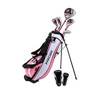 Precise X7 Junior, set completo di mazze da golf per bambini, 3 anni, ragazzi e ragazze, mano destra e sinistra, rosa 9-12 anni, mano sinistra