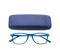 distinguo Occhiali da Lettura Unisex Eyewear 813 - Diverse Gradazioni e Colori - Con Custodia Rigida, Panno per Pulizia, Laccetto per Occhiale (Blu, 3.5, x)