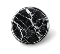 Distintivi circolari in marmo bianco e nero con design a bottone, spille con immagine personalizzata, porta badge rotondi per decorare cappelli, magliette, vestiti, borse e accessori