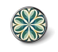 Distintivi decorativi blu e marroni, in lega di alluminio resistente, spilla rotonda leggera per camicie, giacche, cappelli, uniformi, 2,5 cm