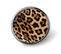 Distintivi decorativi con stampa leopardata grezza, distintivi rotondi in lega di alluminio resistente, spilla a bottone leggera per camicie, giacche, cappelli, uniformi, 1 pollice