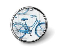 Distintivi decorativi per biciclette blu, distintivi rotondi in lega di alluminio resistente, spilla leggera con bottone per camicie, giacche, cappelli, uniformi, 1 pollice