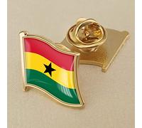 Distintivi Di Spille Con Bandiera Del Ghana Con Stelle Nere A Strisce Alla Moda,Spille Con Distintivi Smaltati Con Risvolto Nazionale,Spilla Fai-Da-Te,Regalo Souvenir Per Uomo,Donna,Zaino,Camicia,Acce