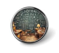 Distintivi matematici scolastici circolari con design a bottone, spille con immagine personalizzata, porta badge rotondi per decorare cappelli, magliette, vestiti, borse e accessori