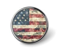 Distintivi rotondi con bandiera americana mimetica, spille personalizzate con bottone, spille da bavero per la decorazione di abbigliamento