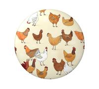 Distintivi rotondi leggeri, distintivi colorati di Pin del pollo di Brown, 6 cm (Diameter)