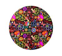 Distintivi rotondi leggeri, distintivi colorati di Pin di pace dei fiori, 6 cm (Diameter)