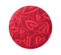 Distintivi rotondi leggeri, piccoli distintivi rossi del cuore dell'amore, 6 cm (Diameter)