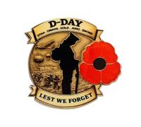 Distintivo '80 ° anniversario del D-Day, spilla per l'80 ° anniversario 'atterraggio del D-Day 1944-2024 | Decorazione souvenir, in onore dei coraggiosi eroi dei Ges, Siehe Beschreibung