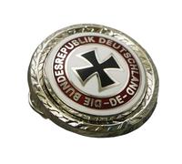 Distintivo a croce in metallo Bracciale con croce in ferro tedesco Spille for medaglia circolari in argento placcato oro(WHITE)