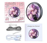 Distintivo Animato | Touch Screen HD Ricaricabile Indossabile Dinamico - Pin Badge Elettronica Anime | Per Fan Anime Cosplay Convention ACG Festival Casa Viaggi Scuola Club Decorazione Borsa