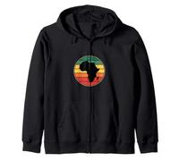 Distintivo Arcobaleno retrò Divertente continente Africano Felpa con Cappuccio