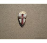 distintivo con piedino Libertas DC democrazia cristiana 1° tipo smalti a fuoco