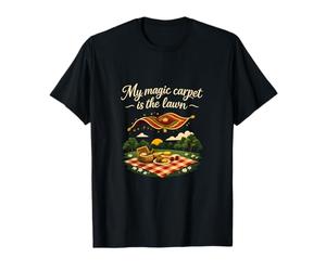 Distintivo con Scritta «My Magic Carpet Is The Lawn Picnic» Maglietta