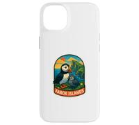Distintivo da viaggio con mamma e pulcino delle Isole Faroe Puffin, regalo costiero Custodia per iPhone 14 Plus