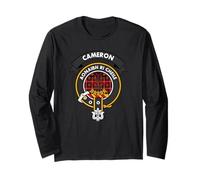 Distintivo del Clan Cameron Scozzese Tartan Maglia a Manica