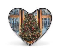 Distintivo dell'albero di Natale a forma di cuore carino spilla spille spille badge per zaino giacche cappelli decorazione