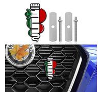 Distintivo dell'emblema della griglia anteriore dell'automobile per Alfa Romeo Giulietta Giulia Mito Stelvio GT 147 156 159 166 166 Adesivo decorativo Colore serpente Accessorio