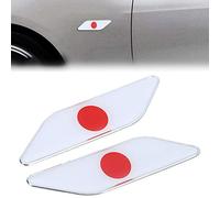 Distintivo dell'emblema dell'automobile del Giappone della bandiera giapponese del metallo di 2Pcs / Pair che misura il corpo dell'automobile del Giappone