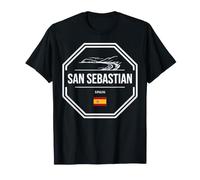 Distintivo dello Scudo della Spagna di San Sebastian, Souvenir da Viaggio Maglietta