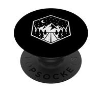 Distintivo di montagna Notte Sentieri Escursionismo PopSockets PopGrip Adesivo
