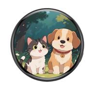 Distintivo digitale - Display video touch screen magnetico 2,09 x 2,09 pollici | Pin foto anime per Business Service Workplace Convention Fan Meeting Compleanno Personale