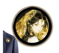 Distintivo Digitale Pulsante Elettronico A Schermo Tattile | Badge Con Display Digitale HD Da 4.7 Cm Per Casa Ufficio Scrivania Appassionati di Cartoni Cosplay Eventi e Foto