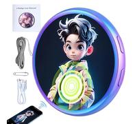 Distintivo elettronico HD touch screen, ricaricabile, istantaneo | Spilla smart display per fan di anime, bambini, adulti, convegni di fumetti, festival ACG, eventi cosplay