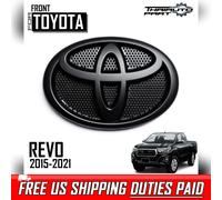 Distintivo emblema logo 19 cm nero opaco originale per Toyota Hilux Revo...