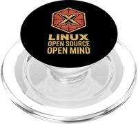 Distintivo esagonale divertente Open Source Open Mind Linux PopSockets PopGrip per MagSafe