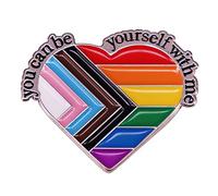 Distintivo Gay Puoi Essere Con Mir Smalto Pin Safe Space Bandiera Alleati Spille Per Zaini Fascino Gioielli Scherzare Perni Drive Per Gli Uomini