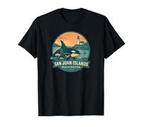 Distintivo Madre e Vitello delle Isole San Juan WA Orca Maglietta
