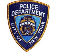 Distintivo NYPD (New York City Police Department), 11 x 9 cm