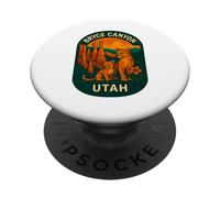 Distintivo panoramico del Bryce Canyon, Utah, Viaggio nella fauna selvatica nel deserto PopSockets PopGrip Adesivo