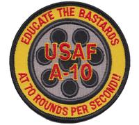 Distintivo patch ricamato A-10 Thunderbolt II Fairchild Republic - ULTIMI POCHI