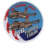 Distintivo patch ricamato F-16 Fighting Falcon 50 anni US Air Force