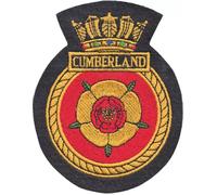 Distintivo patch ricamato HMS Cumberland Royal Navy - licenza ufficiale - ULT...