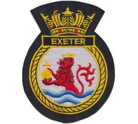 Distintivo patch ricamato HMS Exeter Royal Navy - licenza ufficiale - ULTIMI ...