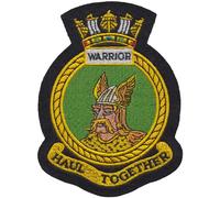 Distintivo patch ricamato HMS Warrior Royal Navy - licenza ufficiale - ULTIMI...