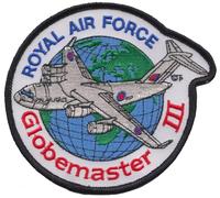 Distintivo patch ricamato RAF Boeing C-17 Globemaster III - licenza ufficiale