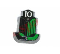 Distintivo Per Cofano Auto Vintage Standard 10 Chrome Verde Nero Plastica