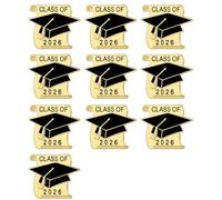 Distintivo per il conseguimento accademico 2026 laurea in lega di dottorato cappello pin per studenti ed educatori 25 mm versatile uso accademico distintivo, Misura unica, come descritto