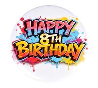 Distintivo per il decimo compleanno per ragazzi e ragazze design stile graffiti 10 anni distintivo di buon compleanno per figlio, figlia, nipote, nipote, nipote, nipote, nipote, regali di compleanno