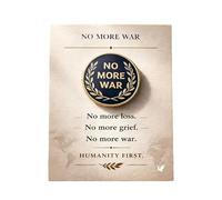 Distintivo per sostenere la pace e opporsi alla guerra, Spilla in metallo Stand For Peace, Distintivo contro la guerra con disegno di ramo d'ulivo, per decorazione di cappelli (#C)