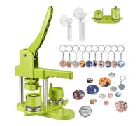 Distintivo Pin Button Maker Machine DIY 32 / 58MM Badge Set Con 100 Pezzi Di Pulsanti + Taglierina Circolare Press Badge Facili Veloci Successo(Light Green)
