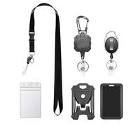 Distintivo retrattile 3 pezzi, supporto per carta d'identità, supporto retrattile resistente per infermieri personale ospedale scuola luogo di lavoro conferenza